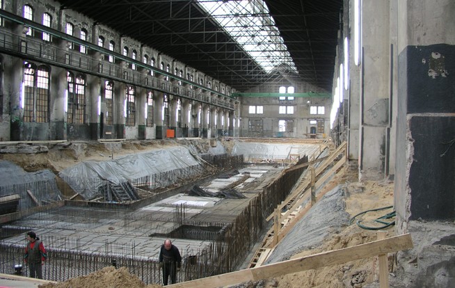 Halle 14 – Baugrube und Kellersohle (Foto: ML)